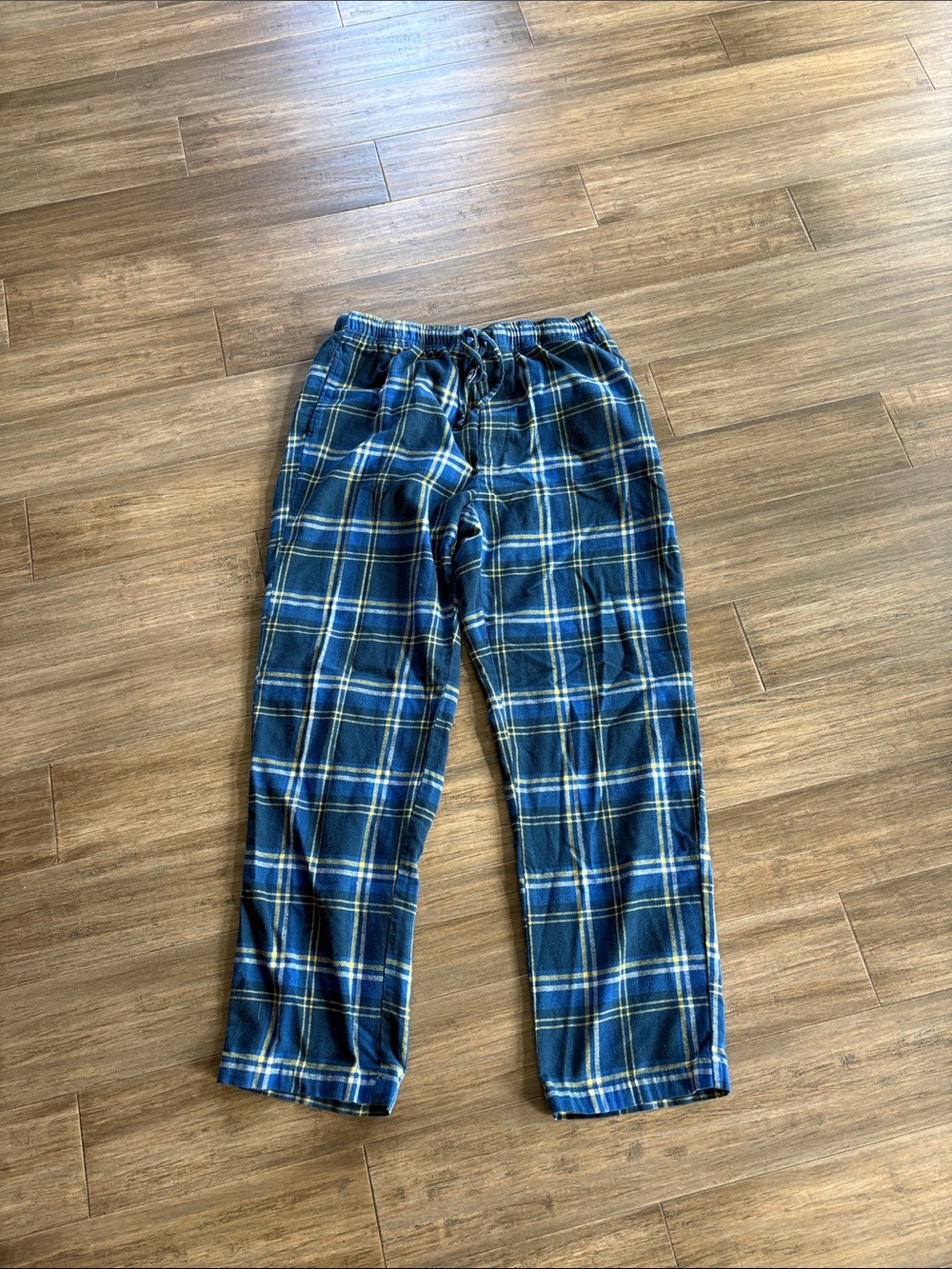 SONOMA Blue & Yellow Plaid Flannel Pajama Pants Large Tall